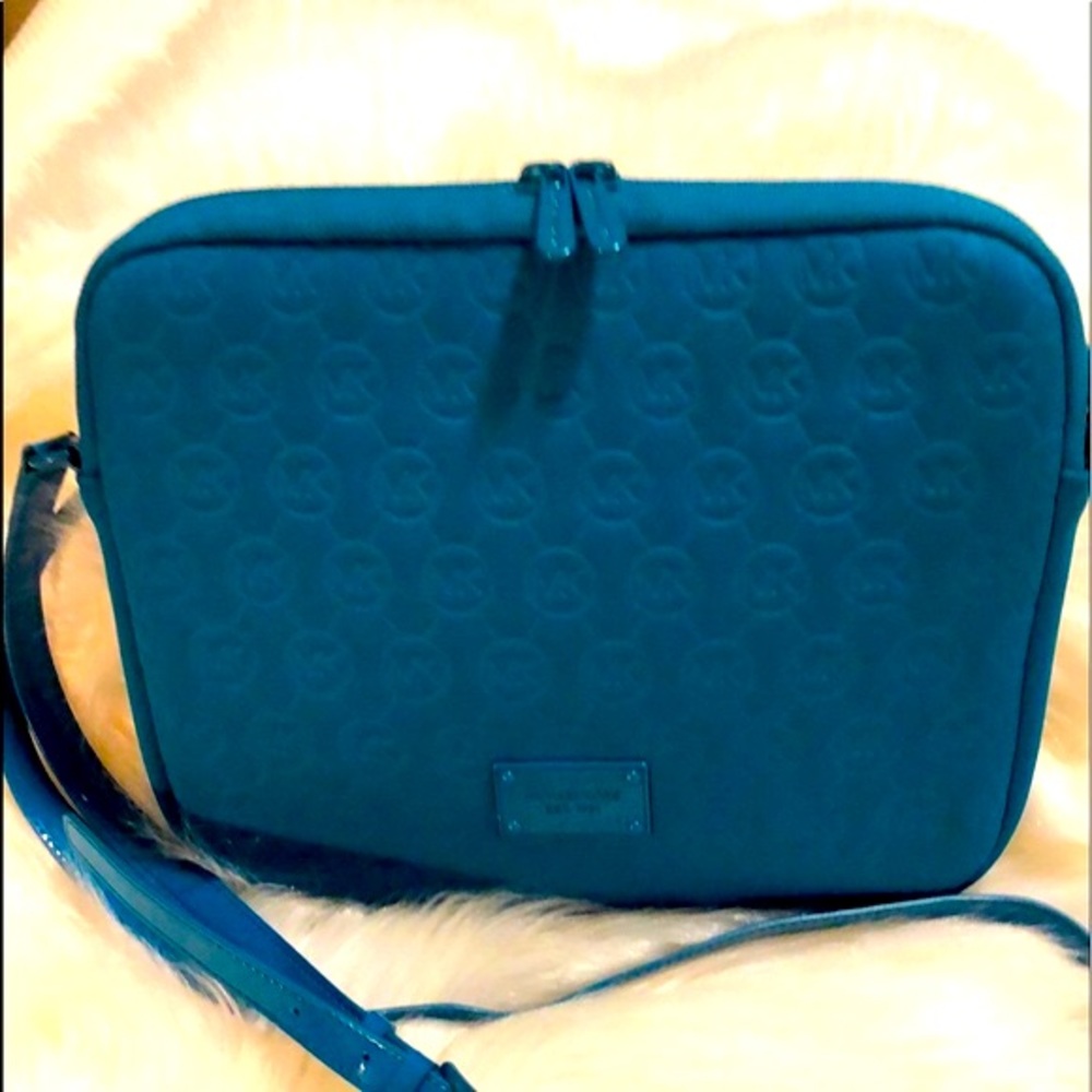 Michael Kors Women’s Ultra Suede Teal Crossbody Purse